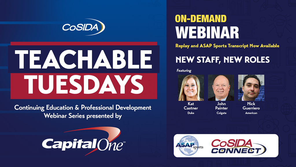 ON DEMAND: Capital One Teachable Tuesdays Webinar: New Staff, New Roles